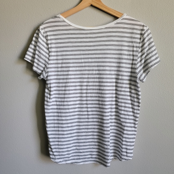 LOFT Striped T-Shirt with Sequin Beaded Dragonfly - Picture 3 of 4